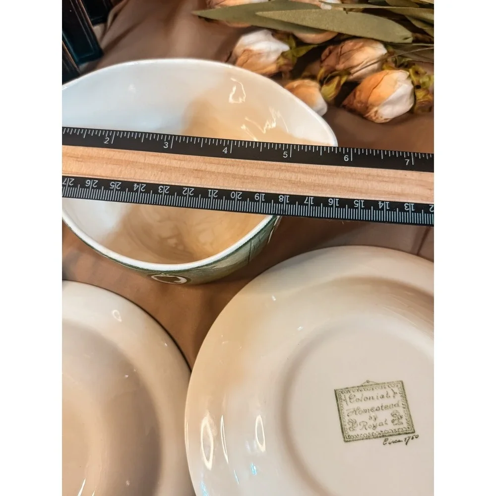 Royal China in‎ Colonial Homestead Green Set